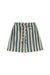 Liana Green Stripes Linen Shorts