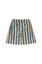 Liana Green Stripes Linen Shorts