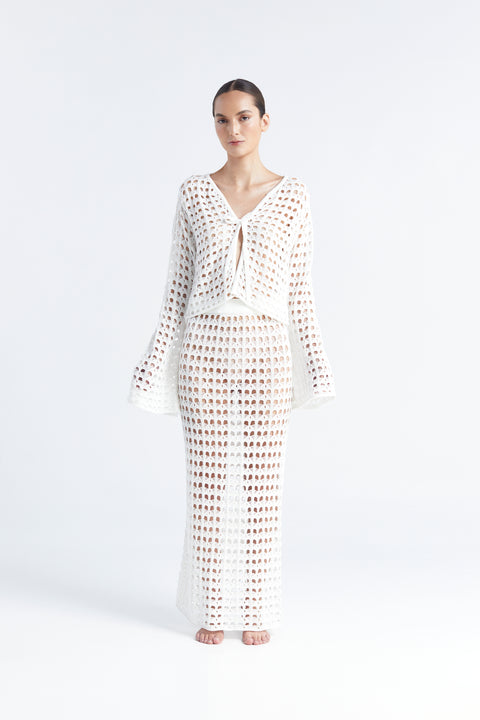 Ponto Ivory Knitted-Skirt