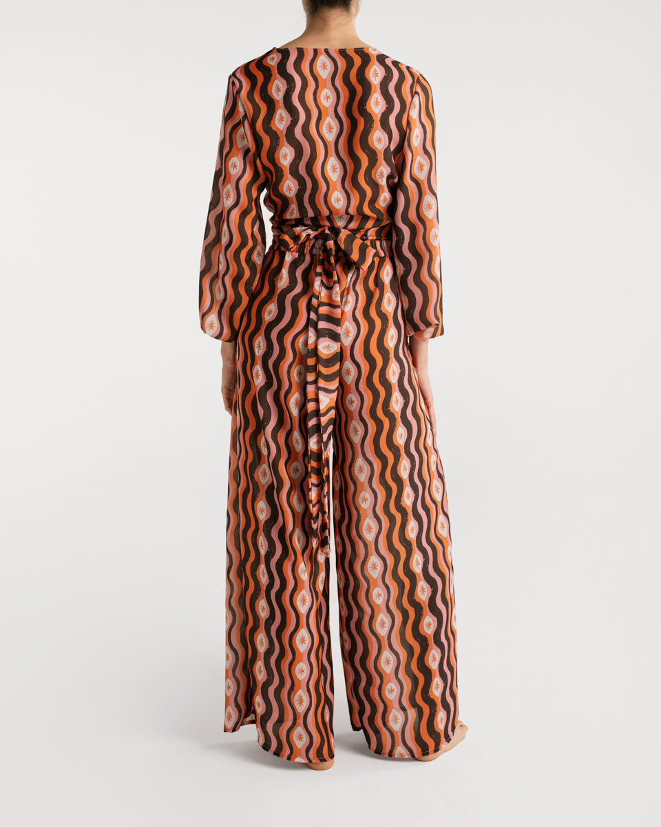 Carmen Star Waves Orange Blouse