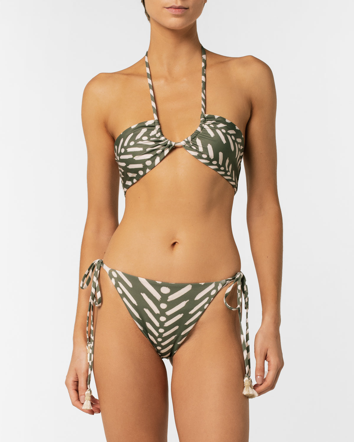 Hortencia Green Line Bikini Top