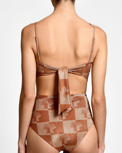 Sabrina Lurex Checkers One Pieces