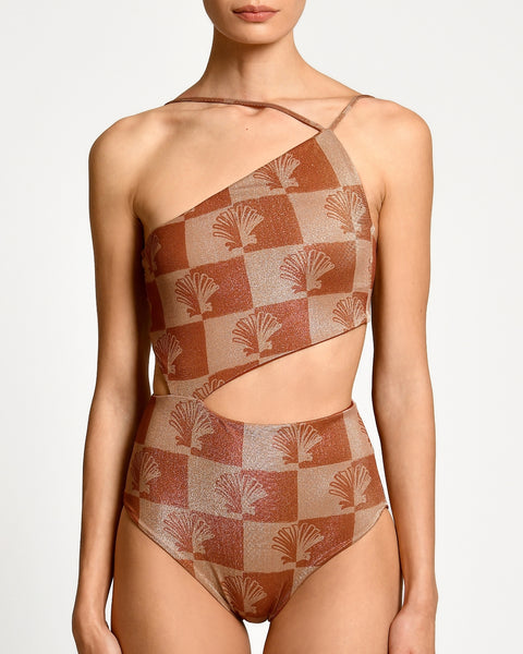 Sabrina Lurex Checkers One Pieces