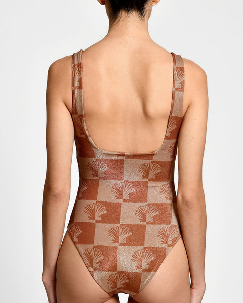 Sole Lurex Checkers One Piece