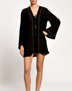 Giorgia Black Stitched Kimono