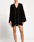 Giorgia Black Stitched Kimono