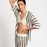 Laurent Black Stripes Knitted Top