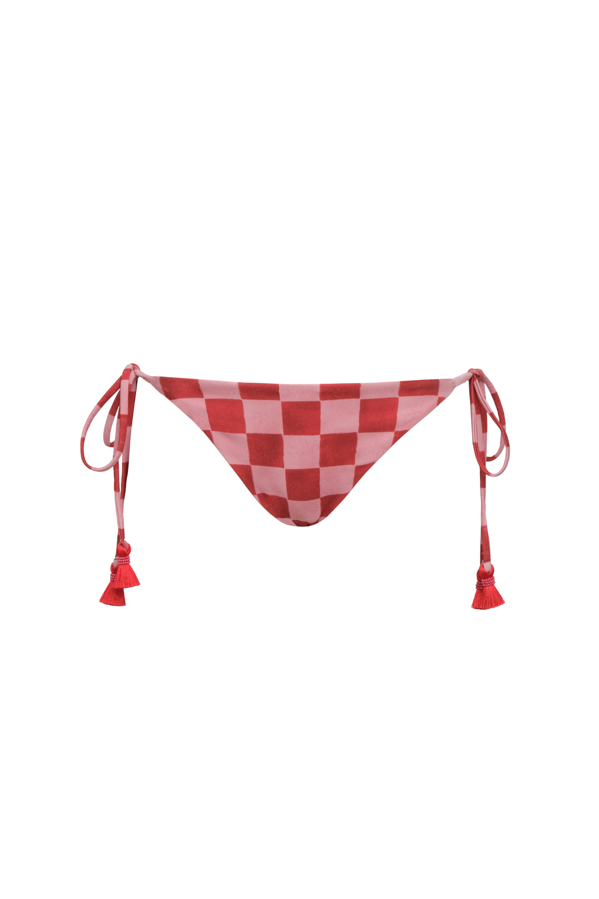 Tina Red Checkers Bikini Bottom