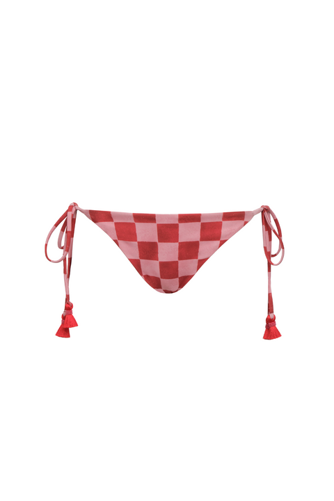 Tina Red Checkers Bikini Bottom