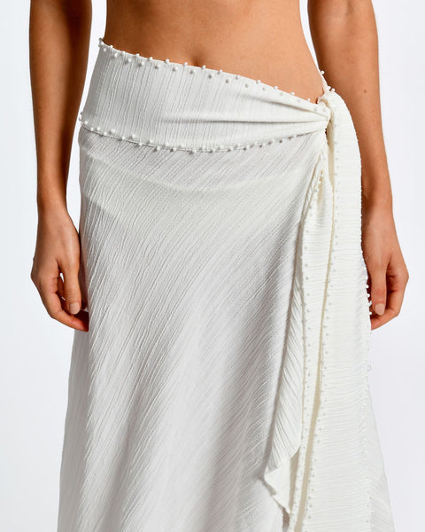 Eli Ivory Embroided Skirt
