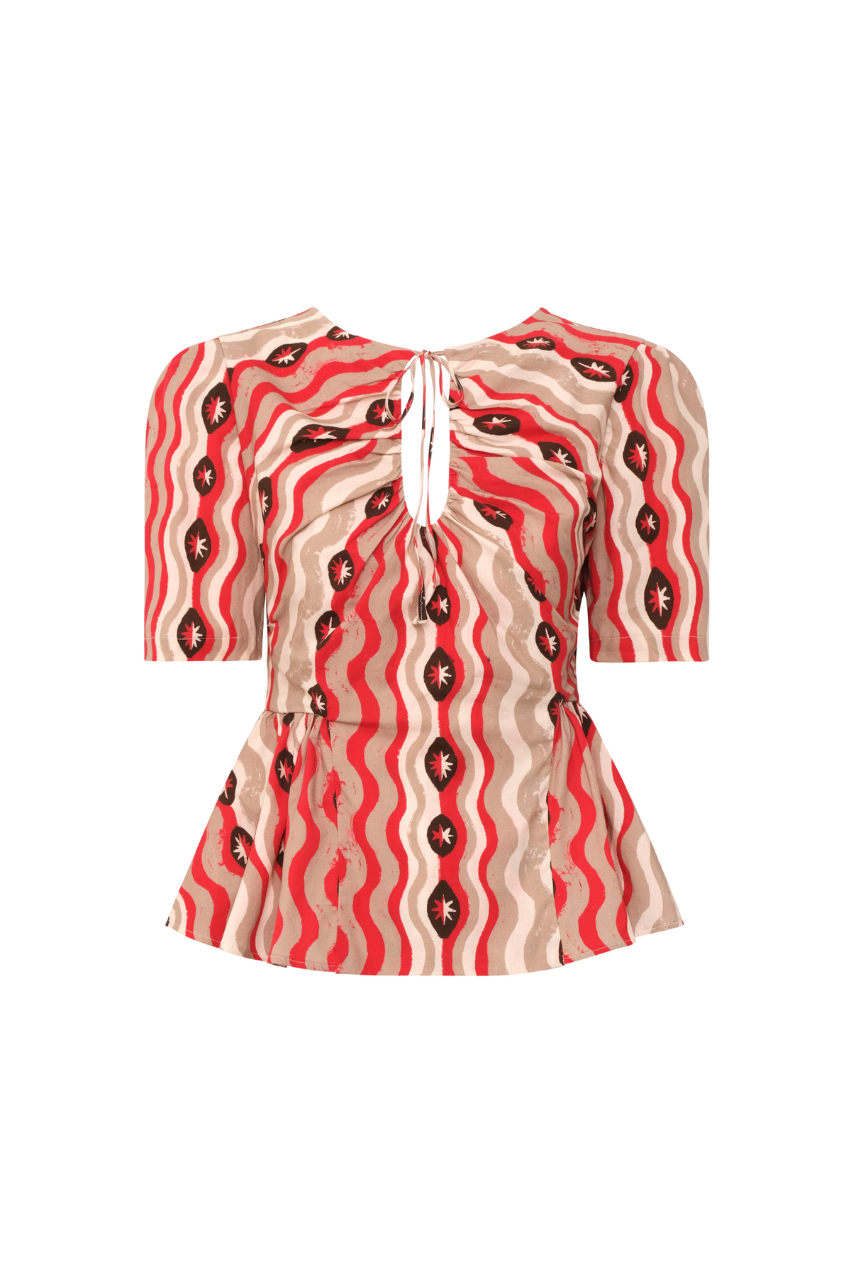 Ela Star Waves Red Blouse