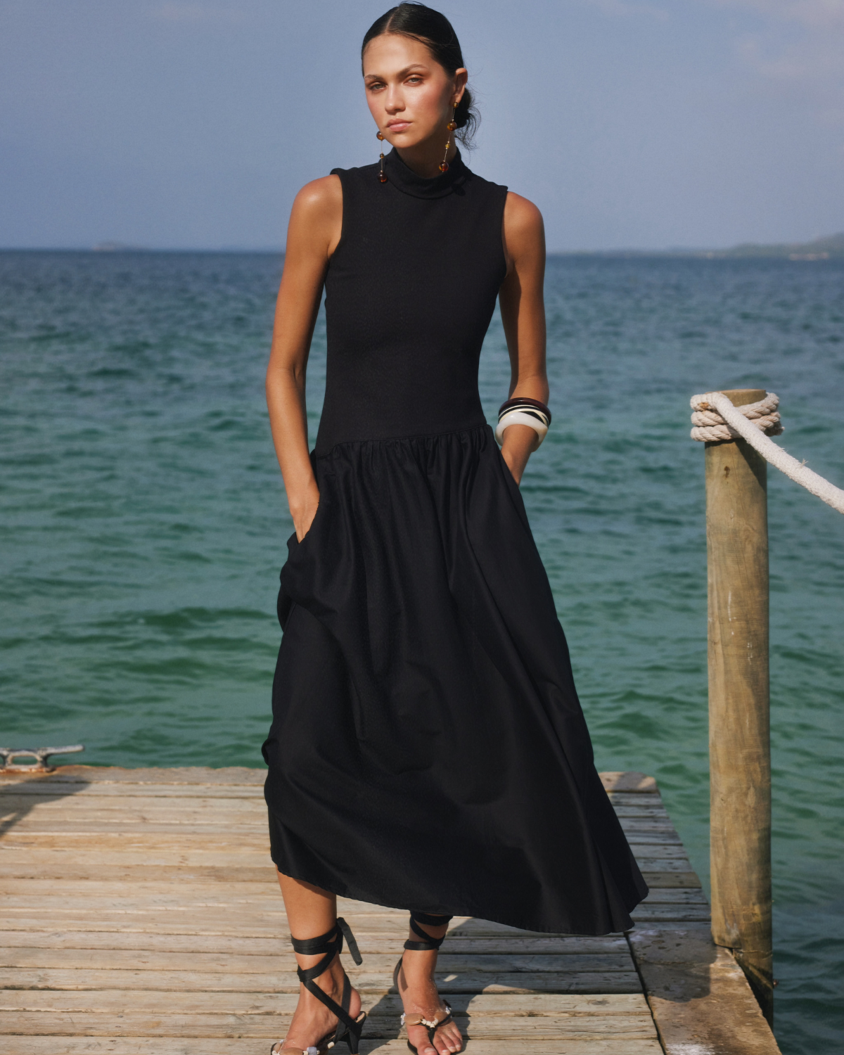 Viora Black Dress