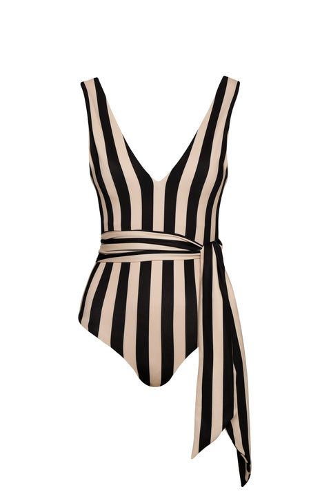 Vero Black Stripes One Piece