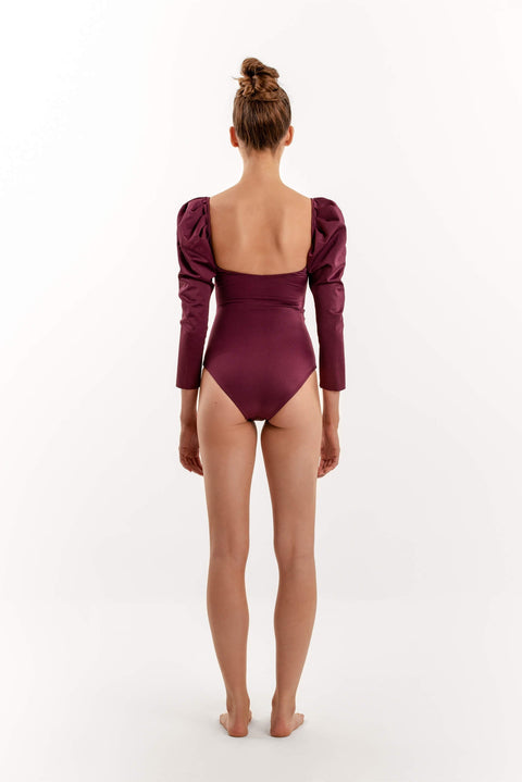 Celia Burgundy Bodysuit