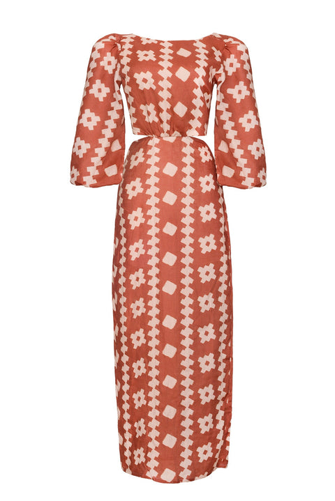 Renata Terraguer Linen Maxi Dress