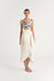 Clara Pangui Top & Zahra Pangui Bottom & Aurora Ivory Embroidered Linen Skirt