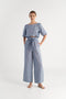 Ivette Skyblue Hemp Blouse & Verona Skyblue Hemp Pants