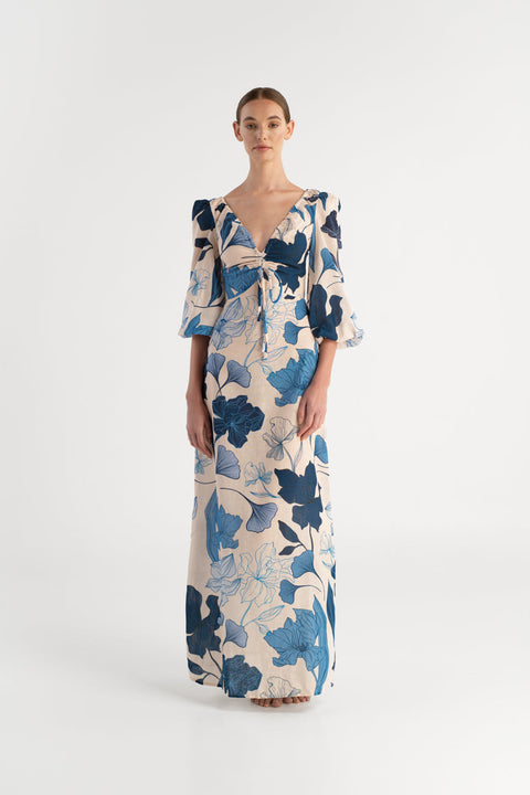Simone Pangui Maxi Linen Dress