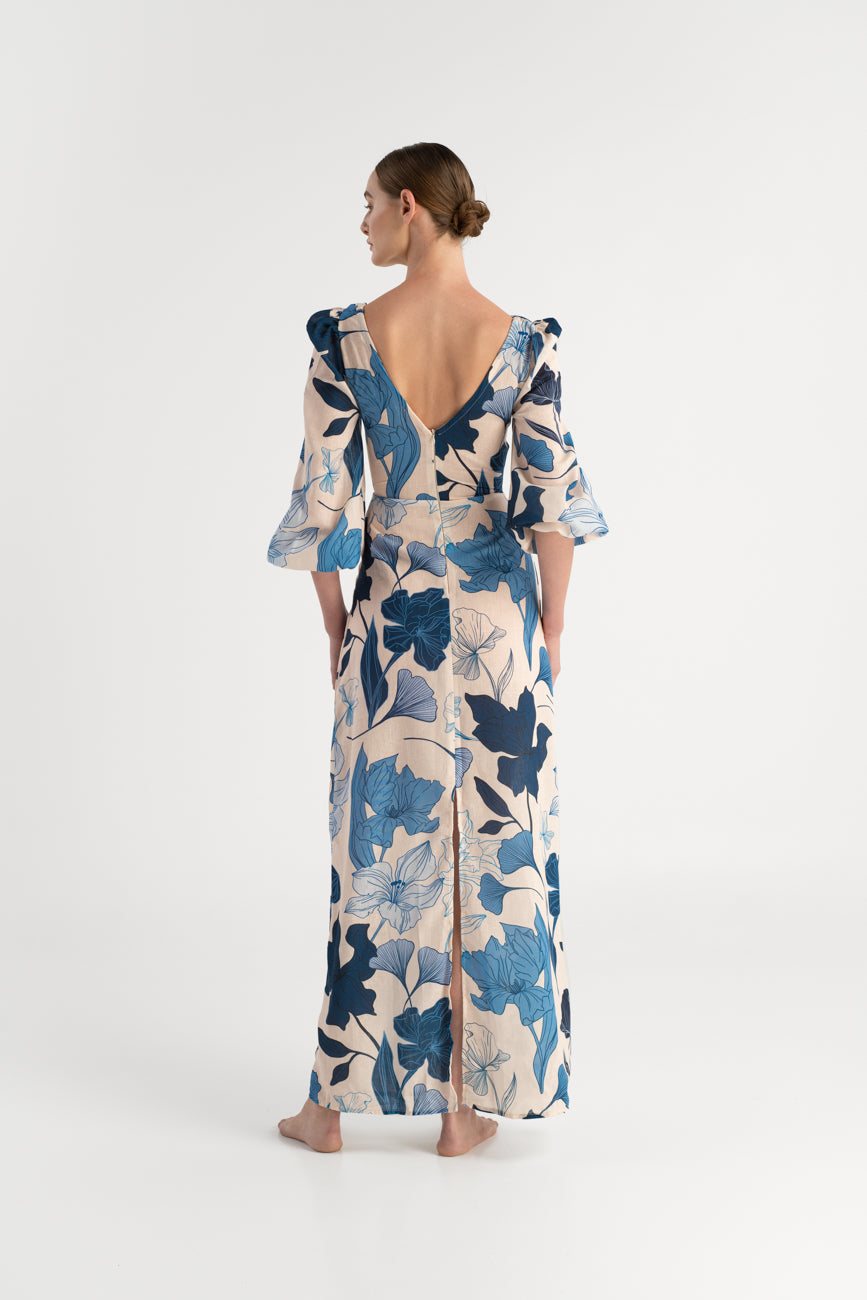 Simone Pangui Maxi Linen Dress