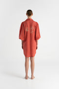 Diana Terra Embroidered Linen Dress
