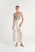Alma Ivory Linen Pants